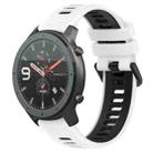 For Amazfit GTR 47mm 22MM Sports Two-Color Silicone Watch Band(White+Black) - 1