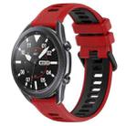 For Samsung Galaxy Watch3 45mm 22mm Sports Two-Color Silicone Watch Band(Red+Black) - 1