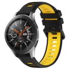 For Samsung Galaxy Watch 46mm 22mm Sports Two-Color Silicone Watch Band(Black+Yellow) - 1