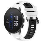 For  SUUNTO 9 Peak 22mm Sports Two-Color Silicone Watch Band(White+Black) - 1