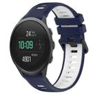 For SUUNTO 5 Peak 22mm Sports Two-Color Silicone Watch Band(Midnight Blue+White) - 1