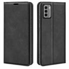 For Nokia G22 Retro-skin Magnetic Suction Leather Phone Case(Black) - 1