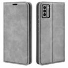 For Nokia G22 Retro-skin Magnetic Suction Leather Phone Case(Grey) - 1