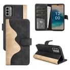 For Nokia G22 Stitching Horizontal Flip Leather Phone Case(Black) - 1