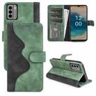 For Nokia G22 Stitching Horizontal Flip Leather Phone Case(Green) - 1