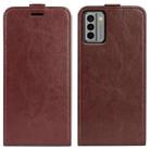 For Nokia G22 R64 Texture Vertical Flip Leather Phone Case(Brown) - 1