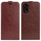 For OPPO A1 Pro 5G / Reno8 T 5G R64 Texture Single Vertical Flip Leather Phone Case(Brown) - 1