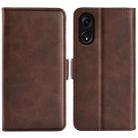 For OPPO A1 Pro 5G / Reno8 T 5G Dual-side Magnetic Buckle Leather Phone Case(Brown) - 1