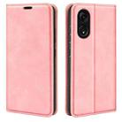 For OPPO A1 Pro 5G / Reno8 T 5G Retro-skin  Magnetic Suction Leather Phone Case(Pink) - 1