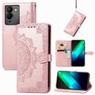 For Infinix Note 12 G96 Mandala Flower Embossed Leather Phone Case(Rose Gold) - 1