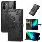 For Infinix Note 12 G96 Mandala Flower Embossed Leather Phone Case(Black) - 1
