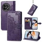 For OnePlus Ace 2 Mandala Flower Embossed Leather Phone Case(Purple) - 1