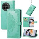 For OnePlus Ace 2 Mandala Flower Embossed Leather Phone Case(Green) - 1