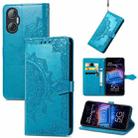 For Tecno Pova Neo 5G Mandala Flower Embossed Leather Phone Case(Blue) - 1