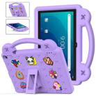 For Walmart Onn 10.1 2022 / 100071485 Handle Kickstand Children EVA Shockproof PC Tablet Case(Light Purple) - 1