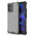 For Xiaomi Redmi Note 12 5G Global Shockproof Honeycomb Phone Case(Black) - 1