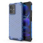 For Xiaomi Redmi Note 12 5G Global Shockproof Honeycomb Phone Case(Blue) - 1