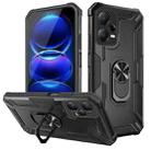 For Xiaomi Redmi Note 12 Pro+ 5G Global Warship Armor 2 in 1 Shockproof Phone Case(Black) - 1