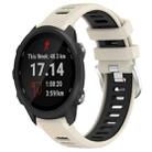 For Garmin Forerunner 245 20mm Sports Two-Color Steel Buckle Silicone Watch Band(Starlight+Black) - 1