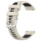 For Amazfit Bip 1S 20mm Cross Texture Two Color Silicone Steel Buckle Watch Band(Starlight+Black) - 2