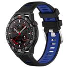 For Huawei Watch GT3 SE 22mm Sports Two-Color Steel Buckle Silicone Watch Band(Black+Blue) - 1