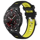 For Huawei Watch GT3 SE 22mm Sports Two-Color Steel Buckle Silicone Watch Band(Black+Lime Green) - 1