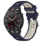 For Huawei Watch GT3 SE 22mm Sports Two-Color Steel Buckle Silicone Watch Band(Midnight Blue+Starlight) - 1