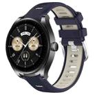 For Huawei Watch Buds 22mm Sports Two-Color Steel Buckle Silicone Watch Band(Midnight Blue+Starlight) - 1