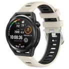 For Huawei Watch GT Runner 22mm Sports Two-Color Steel Buckle Silicone Watch Band(Starlight+Black) - 1