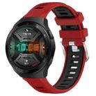 For Huawei Watch GT 2E 22mm Sports Two-Color Steel Buckle Silicone Watch Band(Red+Black) - 1