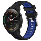 For Xiaomi MI Watch S1 Pro 22mm Sports Two-Color Steel Buckle Silicone Watch Band(Black+Blue) - 6