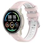 For Xiaomi MI Watch Color 2 22mm Sports Two-Color Steel Buckle Silicone Watch Band(Pink+White) - 6
