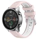 For Xiaomi MI Watch Sport 22mm Sports Two-Color Steel Buckle Silicone Watch Band(Pink+White) - 6