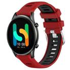 For Xiaomi MI Watch Color 22mm Sports Two-Color Steel Buckle Silicone Watch Band(Red+Black) - 6