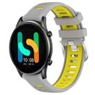 For Xiaomi MI Watch Color 22mm Sports Two-Color Steel Buckle Silicone Watch Band(Grey+Yellow) - 6