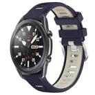 For Samsung Galaxy Watch3 45mm 22mm Sports Two-Color Steel Buckle Silicone Watch Band(Midnight Blue+Starlight) - 1