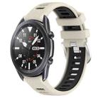 For Samsung Galaxy Watch3 45mm 22mm Sports Two-Color Steel Buckle Silicone Watch Band(Starlight+Black) - 1