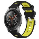 For Samsung Galaxy Watch 46mm 22mm Sports Two-Color Steel Buckle Silicone Watch Band(Black+Lime Green) - 1