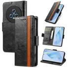 For Honor Magic5 CaseNeo Splicing Dual Magnetic Buckle Leather Phone Case(Black) - 1