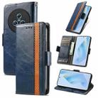 For Honor Magic5 CaseNeo Splicing Dual Magnetic Buckle Leather Phone Case(Blue) - 1