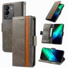 For Infinix Note 12 G96 CaseNeo Splicing Dual Magnetic Buckle Leather Phone Case(Gray) - 1