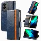 For Infinix Note 12 G96 CaseNeo Splicing Dual Magnetic Buckle Leather Phone Case(Blue) - 1