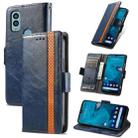 For Kyocera Android One S10 CaseNeo Splicing Dual Magnetic Buckle Leather Phone Case(Blue) - 1