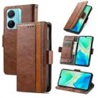 For vivo S15e CaseNeo Splicing Dual Magnetic Buckle Leather Phone Case(Brown) - 1