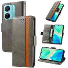 For vivo S15e CaseNeo Splicing Dual Magnetic Buckle Leather Phone Case(Gray) - 1