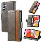 For Samsung Galaxy A14 4G CaseNeo Splicing Dual Magnetic Buckle Leather Phone Case(Gray) - 1