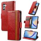 For Samsung Galaxy A34 5G CaseNeo Splicing Dual Magnetic Buckle Leather Phone Case(Red) - 1