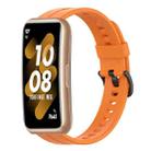 For Huawei Band 7 Solid Color Silicone Watch Band(Orange) - 1