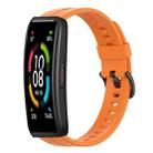 For Huawei Band 6 Solid Color Silicone Watch Band(Orange) - 1