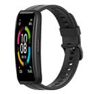 For Huawei Band 6 Solid Color Silicone Watch Band(Black) - 1